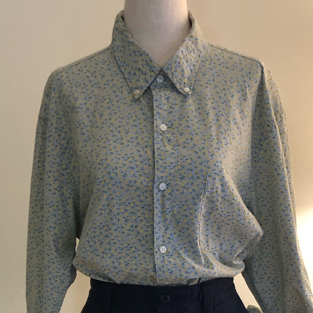 J. Crew Yellow Floral Shirt